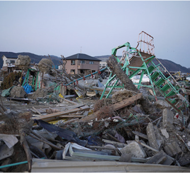 The disaster situation of Kadonowaki nursery school